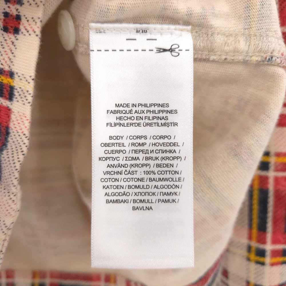RRL Double Ralph Lauren Plaid-print jersey camp Shirt Womens 3 (US6) NWT $295 - Picture 10 of 13
